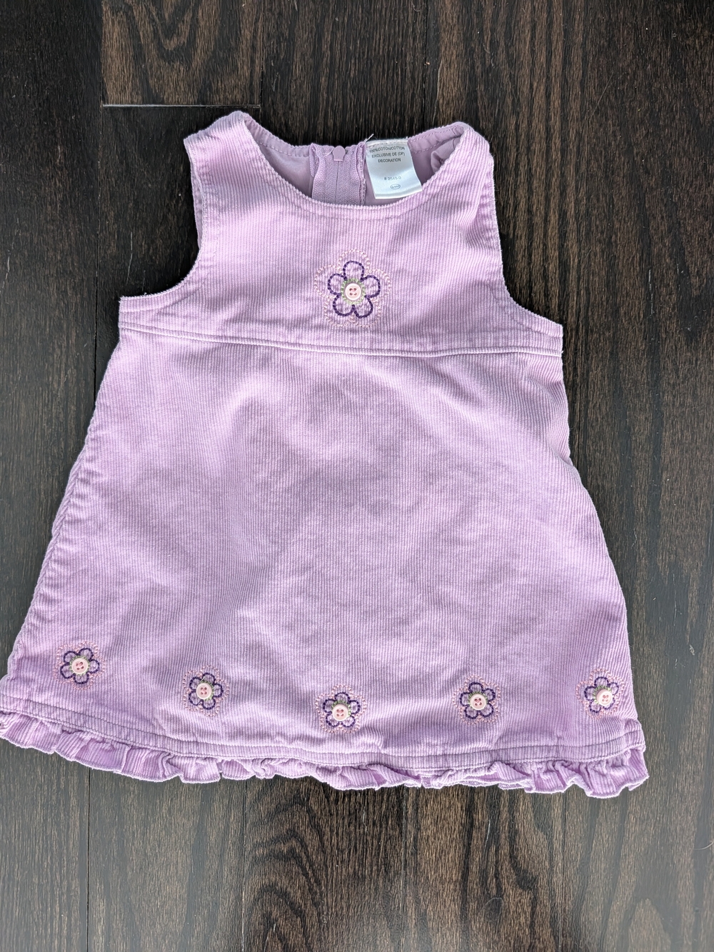 4/$20 Lavender Corduroy Baby Dress – 6-9M